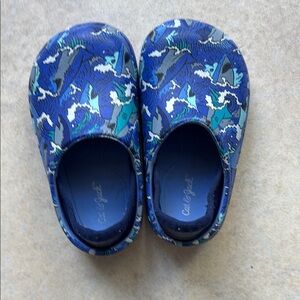 Kids Blue Shark Print Shoes